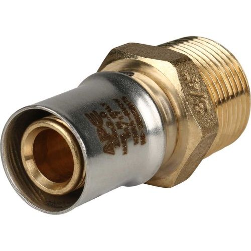 Переходник НР 3/4"x20 для металлопластиковых труб пресс STOUT (10/150)