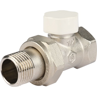 Клапан запорно-балансировочный прямой с закрытием затвора "металл по металлу" 1/2" Stout