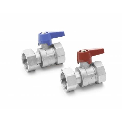 Комплект двух шаровых кранов G1" для коллекторов HKV/HLV никель Рехау